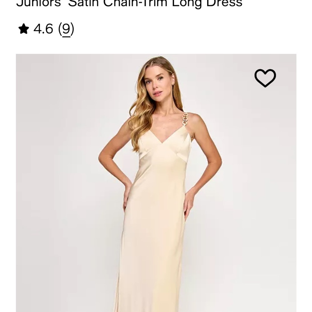 Elegant Satin Chain-Trim Long Dress